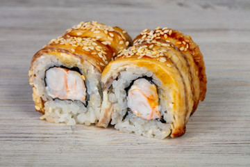 Japanese roll with eel