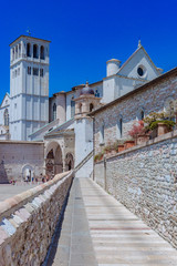 Fototapeta na wymiar Basilica of San Francesco d'Assisi in Assisi, italy