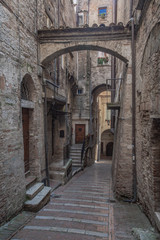 Fototapeta na wymiar Streets and buildings of Perugia, Italy