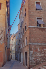 Streets and buildings of Perugia, Italy