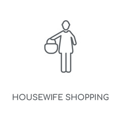 housewife shopping icon