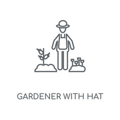 gardener with hat icon