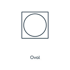 oval icon vector