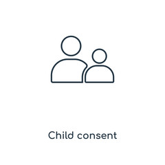 Obraz na płótnie Canvas child consent icon vector