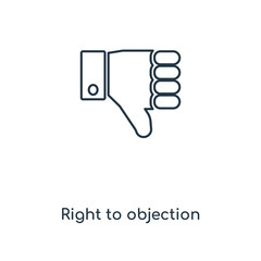 right to objection icon vector