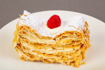 Milfey cake with cream