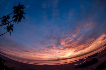 Stunning sunrise at Trincomalee, Sri Lanka. 