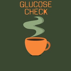 Word writing text Glucose Check. Business concept for Procedure that measures the amount of sugar in the blood.