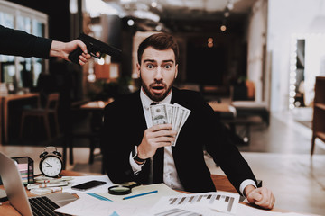 Robbery. Money. Business Suit. Workplace. Ideas.