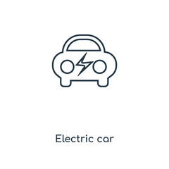 electric car icon vector