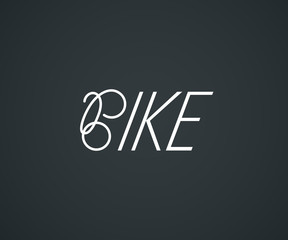 Fototapeta premium Bike logo icon design. Bicycle shop badge or label. Bike silhouette isolated vector. Repair service logotype