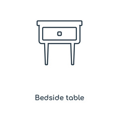 bedside table icon vector