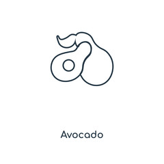 avocado icon vector