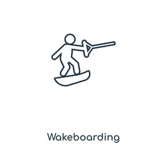 wakeboarding icon vector