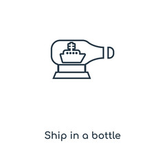 ship in a bottle icon vector