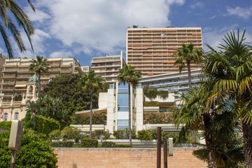 Fototapeta na wymiar Day View of residential buildings in Monte Carlo