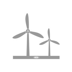 Wind energy linear icon - vector concept symbol. Wind Energy Modern Simple