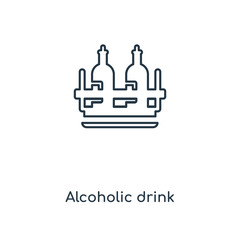 alcoholic drink icon vector