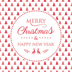 Christmas banner with festive ornaments and greetings. Vector.