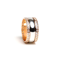 Golden ring isolated on the white