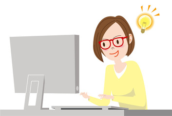 ビジネス_パソコン_閃く