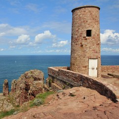 Small lighthouse at the head of Cap Frehel, Brittany.