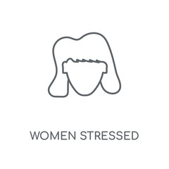 women stressed icon