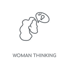 woman thinking icon