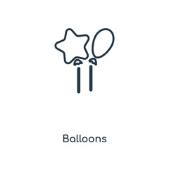 balloons icon vector