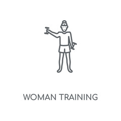 woman training icon