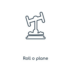 roll o plane icon vector