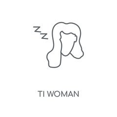 tired woman icon