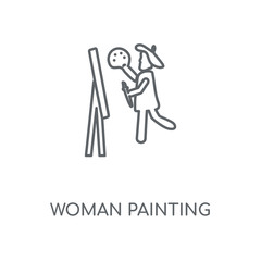 woman painting icon
