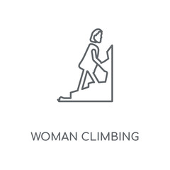 woman climbing icon