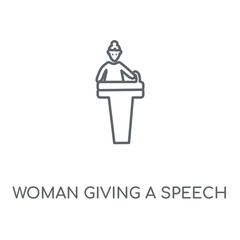 woman giving a speech icon