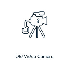 old video camera icon vector