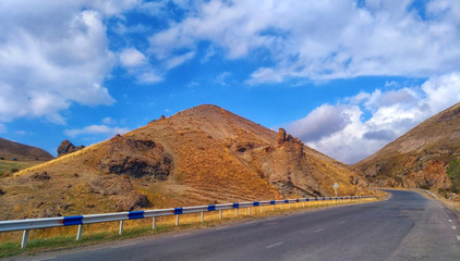 mountain road in Armenia.