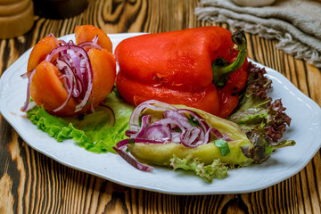 grilled vegetables on a plate