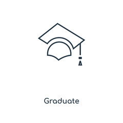 graduate icon vector
