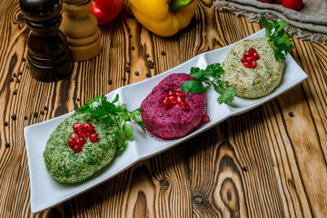 assorted pkhali Georgian cuisine