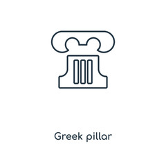 greek pillar icon vector