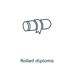rolled diploma icon vector