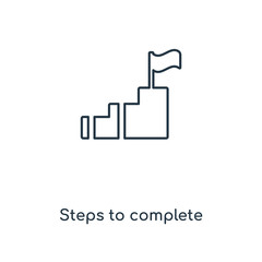 steps to complete icon vector