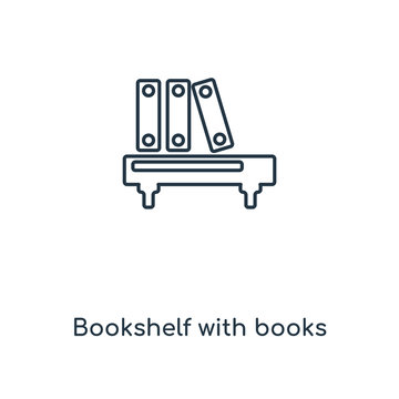 bookshelf with books icon vector