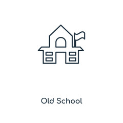 old school icon vector