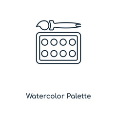 watercolor palette icon vector