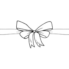 Ribbon and bow sketch 