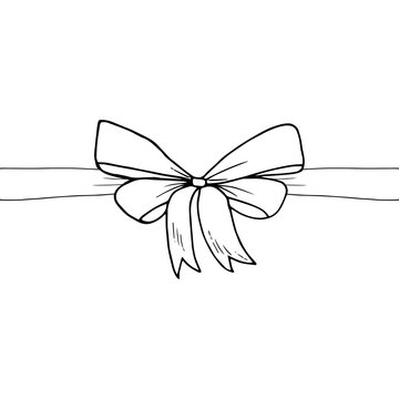 Ribbon and bow sketch 