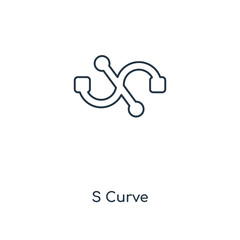s curve icon vector