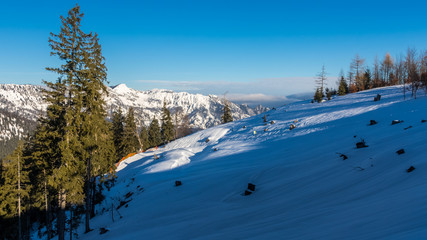 Beautiful alpine winter view at Berchtesgaden - Bavaria - Germany